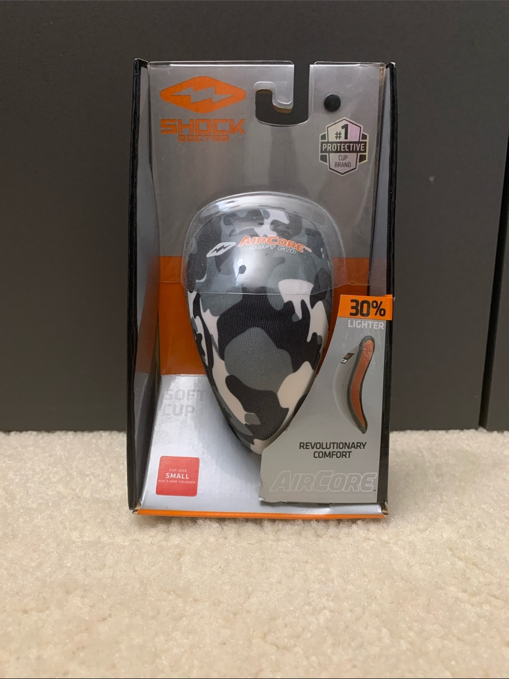Shock Doctor AirCore Protective Cup - Black Gray Camo NEVER USE BEFORE BRAND NEW